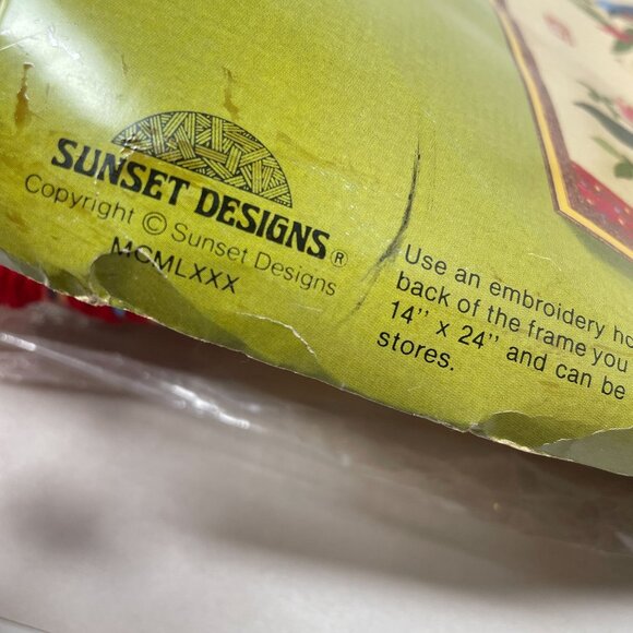 Sunset Stitchery Vintage 1980 Songbird of Orient Embroidery Kit Bluebird Azalea - Picture 8 of 16